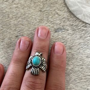 Turquoise Thunderbird Ring